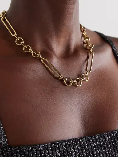 Foundrae Oversized Mixed Clip 18-karat Recycled Gold Necklace | Thumbnail 2 Foundrae Oversized Mixed Clip 18-karat Recycled Gold Necklace | Thumbnail 2