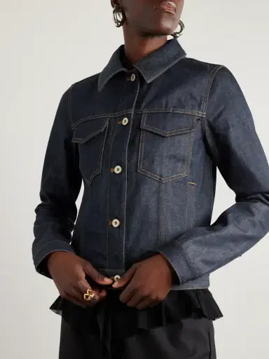Loewe Anagram Appliquéd Denim Jacket | Thumbnail 3 Loewe Anagram Appliquéd Denim Jacket | Thumbnail 3