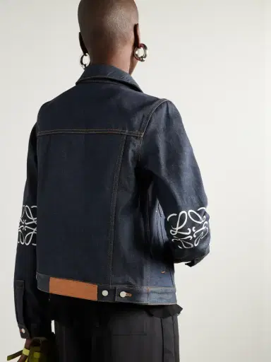Loewe Anagram Appliquéd Denim Jacket | Thumbnail 4 Loewe Anagram Appliquéd Denim Jacket | Thumbnail 4