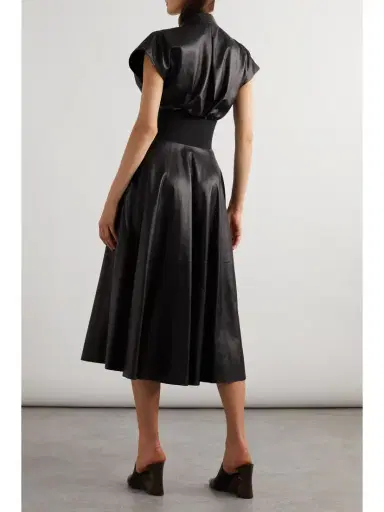 Alaïa Archetypes Belted Leather Midi Dress | Thumbnail 3 Alaïa Archetypes Belted Leather Midi Dress | Thumbnail 3