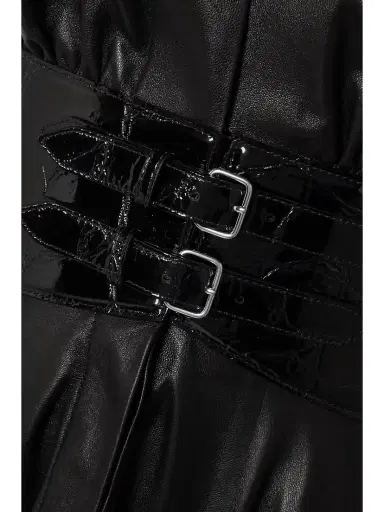 Alaïa Archetypes Belted Leather Midi Dress | Thumbnail 4 Alaïa Archetypes Belted Leather Midi Dress | Thumbnail 4