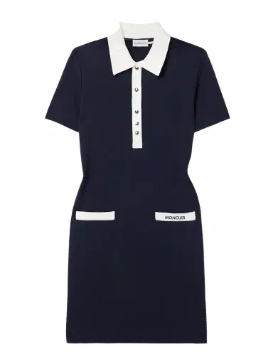 Moncler Cotton-blend Jersey Mini Dress | Thumbnail 1 Moncler Cotton-blend Jersey Mini Dress | Thumbnail 1