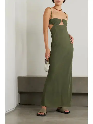 St. Agni + Net Sustain Resort Cutout Twill Maxi Dress - x large | Thumbnail 2 St. Agni + Net Sustain Resort Cutout Twill Maxi Dress - x large | Thumbnail 2