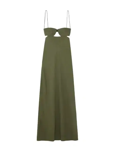 St. Agni + Net Sustain Resort Cutout Twill Maxi Dress - x large | Thumbnail 1 St. Agni + Net Sustain Resort Cutout Twill Maxi Dress - x large | Thumbnail 1