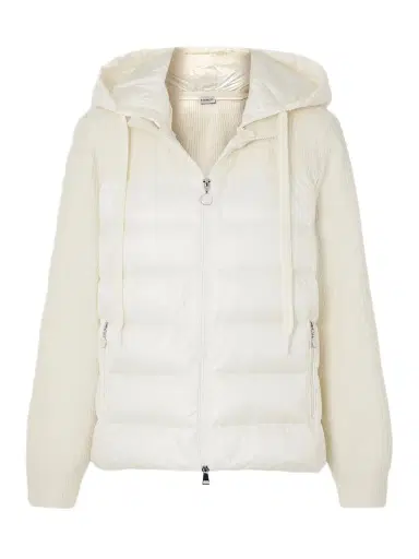 Moncler Ribbed Quilted Hooded Wool-trimmed Shell Down Jacket | Thumbnail 1 Moncler Ribbed Quilted Hooded Wool-trimmed Shell Down Jacket | Thumbnail 1