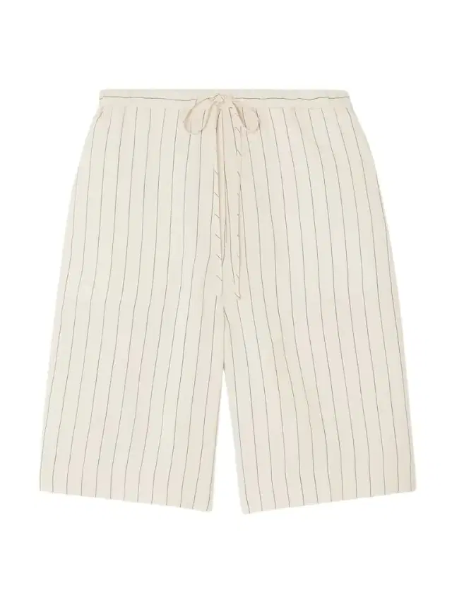 Pinstriped Woven Shorts