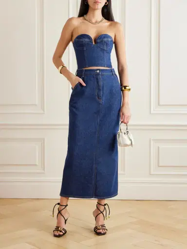 Magda Butrym Denim Midi Skirt | Thumbnail 2 Magda Butrym Denim Midi Skirt | Thumbnail 2