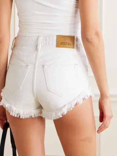 Isabel Marant Eneidao Fringed Denim Shorts | Thumbnail 4 Isabel Marant Eneidao Fringed Denim Shorts | Thumbnail 4