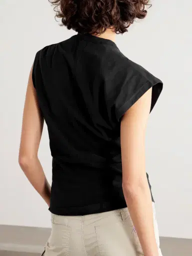 Isabel Marant Nayda Knotted Cotton-jersey Top | Thumbnail 4 Isabel Marant Nayda Knotted Cotton-jersey Top | Thumbnail 4