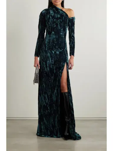 16Arlington Alder One-shoulder Crushed-velvet Gown | Thumbnail 2 16Arlington Alder One-shoulder Crushed-velvet Gown | Thumbnail 2