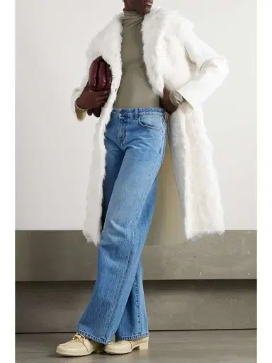 Yves Salomon Belted Shearling Coat | Thumbnail 2 Yves Salomon Belted Shearling Coat | Thumbnail 2