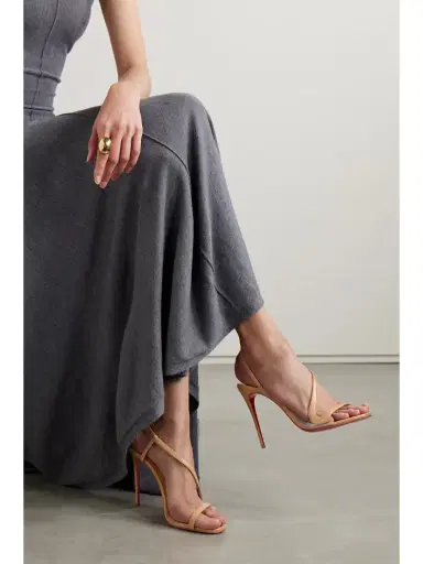 Christian Louboutin Rosalie 100 Pvc-trimmed Leather Sandals | Thumbnail 2 Christian Louboutin Rosalie 100 Pvc-trimmed Leather Sandals | Thumbnail 2