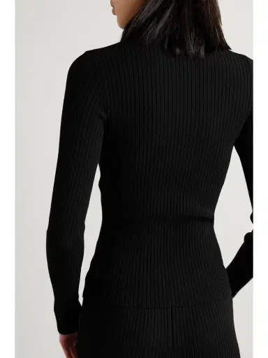 Courrèges Reedition Embroidered Ribbed-knit Turtleneck Sweater | Thumbnail 3 Courrèges Reedition Embroidered Ribbed-knit Turtleneck Sweater | Thumbnail 3
