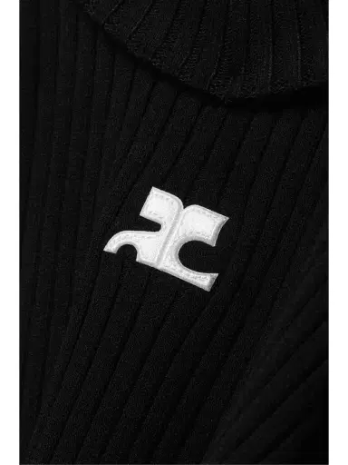 Courrèges Reedition Embroidered Ribbed-knit Turtleneck Sweater | Thumbnail 4 Courrèges Reedition Embroidered Ribbed-knit Turtleneck Sweater | Thumbnail 4
