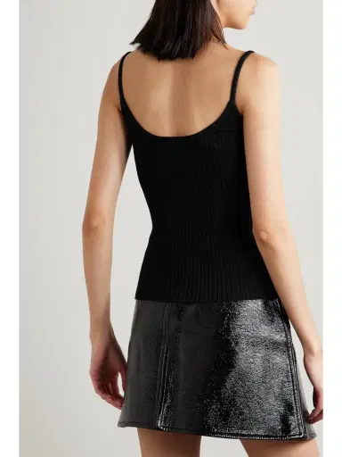 Courrèges Reedition Appliquéd Ribbed-knit Tank | Thumbnail 4 Courrèges Reedition Appliquéd Ribbed-knit Tank | Thumbnail 4