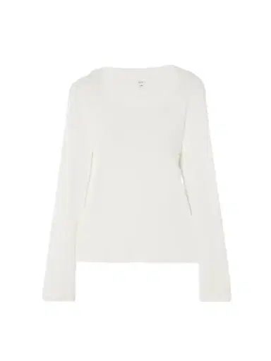LESET Pointelle-knit Cotton-jersey Top | Thumbnail 1 LESET Pointelle-knit Cotton-jersey Top | Thumbnail 1