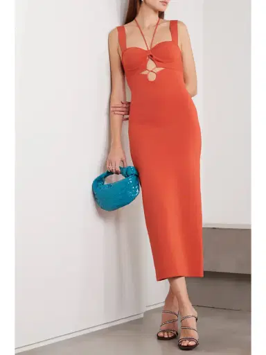 Galvan Kali Cutout Stretch-knit Midi Dress - x large | Thumbnail 2 Galvan Kali Cutout Stretch-knit Midi Dress - x large | Thumbnail 2