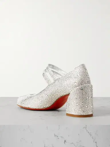 Christian Louboutin Miss Jane Strass 55 Crystal-embellished Suede Pumps | Thumbnail 3 Christian Louboutin Miss Jane Strass 55 Crystal-embellished Suede Pumps | Thumbnail 3