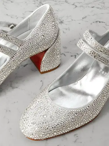 Christian Louboutin Miss Jane Strass 55 Crystal-embellished Suede Pumps | Thumbnail 4 Christian Louboutin Miss Jane Strass 55 Crystal-embellished Suede Pumps | Thumbnail 4