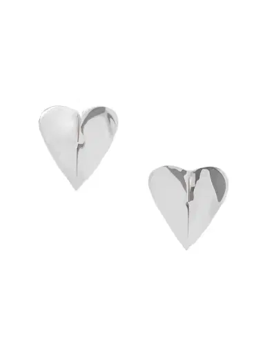 Alaïa Torn Heart Oversized Silver-tone Earrings | Thumbnail 1 Alaïa Torn Heart Oversized Silver-tone Earrings | Thumbnail 1