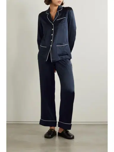Olivia von Halle Coco Silk-satin Pajama Set | Thumbnail 2 Olivia von Halle Coco Silk-satin Pajama Set | Thumbnail 2