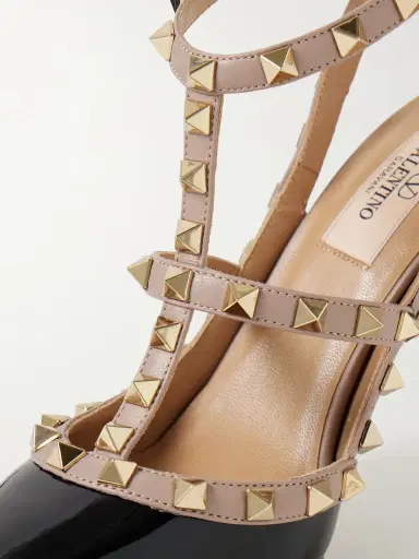 Valentino Garavani Rockstud 100 Two-tone Patent-leather Pumps | Thumbnail 4 Valentino Garavani Rockstud 100 Two-tone Patent-leather Pumps | Thumbnail 4