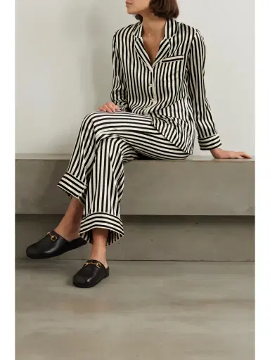 Olivia von Halle Lila Striped Silk-satin Pajama Set | Thumbnail 2 Olivia von Halle Lila Striped Silk-satin Pajama Set | Thumbnail 2