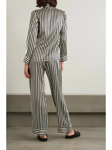 Olivia von Halle Lila Striped Silk-satin Pajama Set | Thumbnail 3 Olivia von Halle Lila Striped Silk-satin Pajama Set | Thumbnail 3