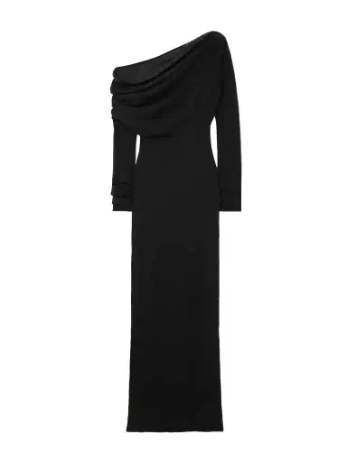 Christopher Esber Radial Wave One-shoulder Wool Maxi Dress | Thumbnail 1 Christopher Esber Radial Wave One-shoulder Wool Maxi Dress | Thumbnail 1