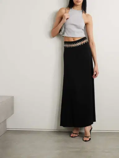 Rabanne Cutout Embellished Cady Maxi Skirt | Thumbnail 2 Rabanne Cutout Embellished Cady Maxi Skirt | Thumbnail 2