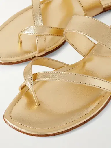 Manolo Blahnik Susa Metallic Leather Sandals | Thumbnail 4 Manolo Blahnik Susa Metallic Leather Sandals | Thumbnail 4