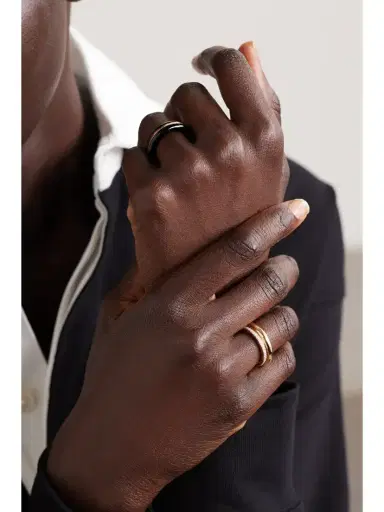 By Pariah + Net Sustain The Albert, Essential And Triple Eternity Set Of Three 14-karat Recycled Gold, Onyx And Laboratory-grown Diamond Rings | Thumbnail 5 By Pariah + Net Sustain The Albert, Essential And Triple Eternity Set Of Three 14-karat Recycled Gold, Onyx And Laboratory-grown Diamond Rings | Thumbnail 5