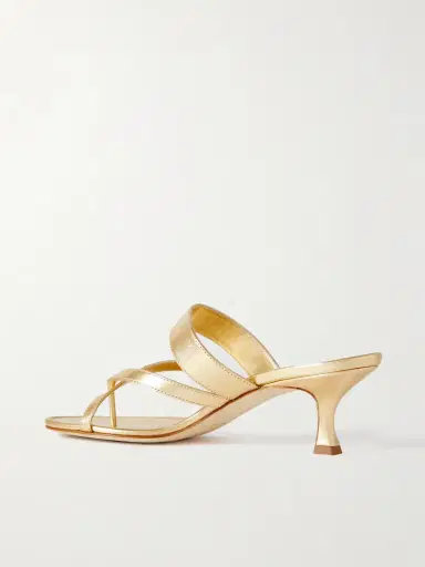 Manolo Blahnik Susa 50 Metallic Leather Sandals | Thumbnail 3 Manolo Blahnik Susa 50 Metallic Leather Sandals | Thumbnail 3