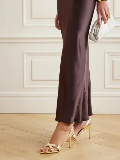 Manolo Blahnik Callasli 90 Metallic Leather Slingback Sandals | Thumbnail 2 Manolo Blahnik Callasli 90 Metallic Leather Slingback Sandals | Thumbnail 2