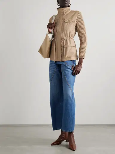 Moncler Appliquéd Ribbed Twill And Cotton-blend Jacket | Thumbnail 2 Moncler Appliquéd Ribbed Twill And Cotton-blend Jacket | Thumbnail 2