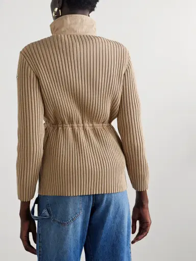 Moncler Appliquéd Ribbed Twill And Cotton-blend Jacket | Thumbnail 3 Moncler Appliquéd Ribbed Twill And Cotton-blend Jacket | Thumbnail 3