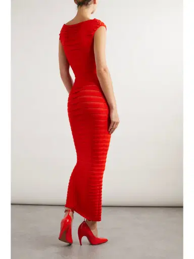 Alaïa Layered Knitted Maxi Dress | Thumbnail 3 Alaïa Layered Knitted Maxi Dress | Thumbnail 3