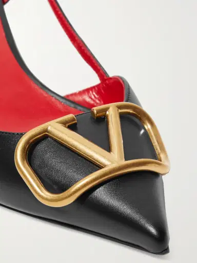 Valentino Garavani Go Logo 40 Embellished Leather Slingback Pumps | Thumbnail 4 Valentino Garavani Go Logo 40 Embellished Leather Slingback Pumps | Thumbnail 4