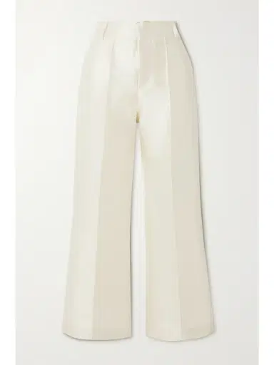 DESTREE Yoshitomo Pleated Faille Wide-leg Pants | Thumbnail 5 DESTREE Yoshitomo Pleated Faille Wide-leg Pants | Thumbnail 5