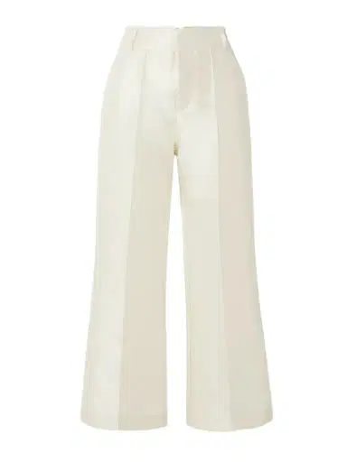 DESTREE Yoshitomo Pleated Faille Wide-leg Pants | Thumbnail 1 DESTREE Yoshitomo Pleated Faille Wide-leg Pants | Thumbnail 1