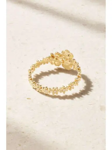 Sydney Evan Flower Cluster 14-karat Gold Diamond Ring | Thumbnail 3 Sydney Evan Flower Cluster 14-karat Gold Diamond Ring | Thumbnail 3