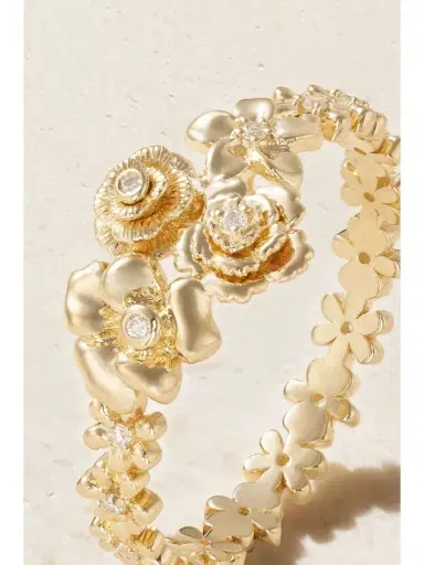 Sydney Evan Flower Cluster 14-karat Gold Diamond Ring | Thumbnail 4 Sydney Evan Flower Cluster 14-karat Gold Diamond Ring | Thumbnail 4