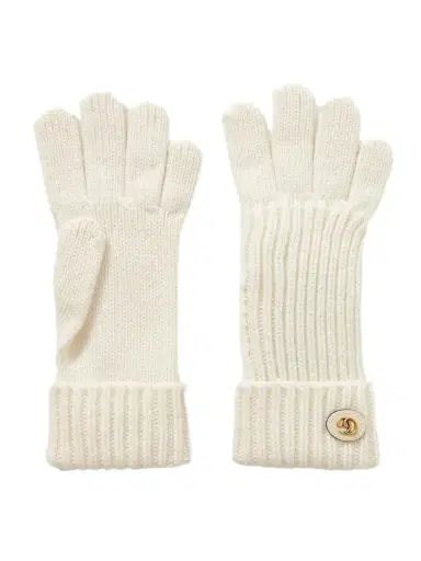 Gucci Embellished Leather-trimmed Wool And Cashmere-blend Gloves | Thumbnail 1 Gucci Embellished Leather-trimmed Wool And Cashmere-blend Gloves | Thumbnail 1