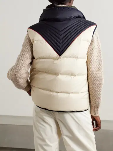 Loro Piana Andry Reversible Two-tone Quilted Shell Down Vest | Thumbnail 4 Loro Piana Andry Reversible Two-tone Quilted Shell Down Vest | Thumbnail 4