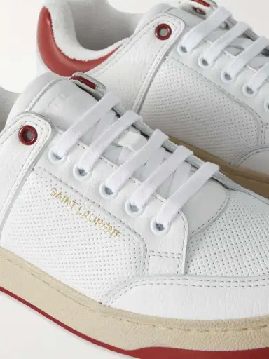 Saint Laurent Sl61 Logo-print Perforated Leather Sneakers - EU 42 | Thumbnail 4 Saint Laurent Sl61 Logo-print Perforated Leather Sneakers - EU 42 | Thumbnail 4