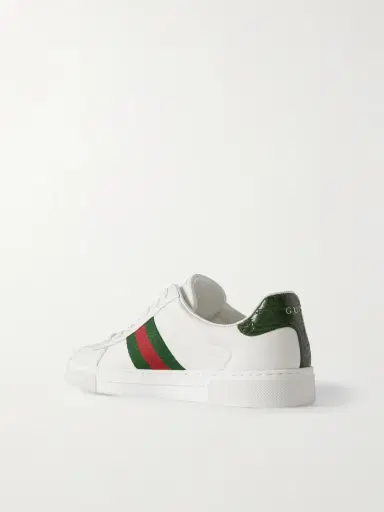 Gucci Ace Webbing-trimmed Leather Sneakers | Thumbnail 3 Gucci Ace Webbing-trimmed Leather Sneakers | Thumbnail 3