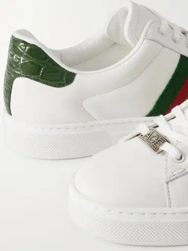 Gucci Ace Webbing-trimmed Leather Sneakers | Thumbnail 4 Gucci Ace Webbing-trimmed Leather Sneakers | Thumbnail 4