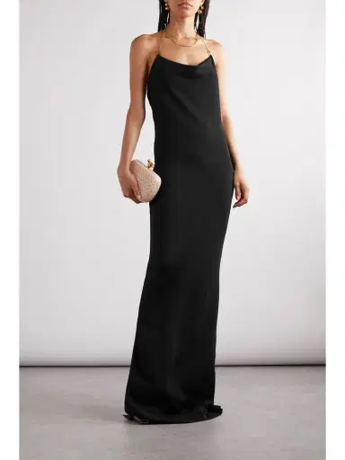 Bottega Veneta Chain-embellished Knitted Halterneck Gown | Thumbnail 2 Bottega Veneta Chain-embellished Knitted Halterneck Gown | Thumbnail 2