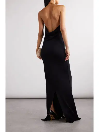 Bottega Veneta Chain-embellished Knitted Halterneck Gown | Thumbnail 3 Bottega Veneta Chain-embellished Knitted Halterneck Gown | Thumbnail 3