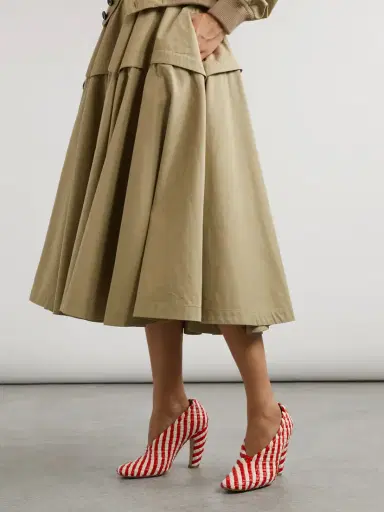 Bottega Veneta Canalazzo Striped Intrecciato Leather Pumps | Thumbnail 2 Bottega Veneta Canalazzo Striped Intrecciato Leather Pumps | Thumbnail 2